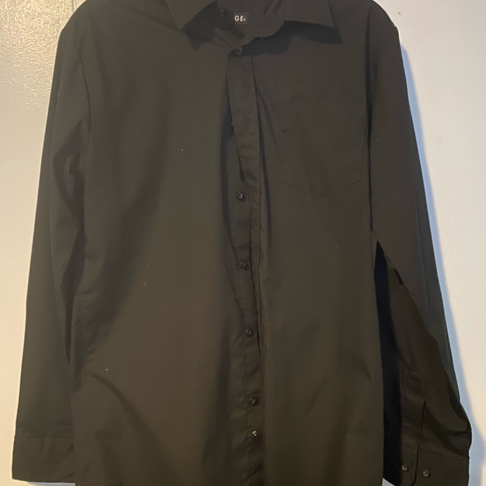 Black Long-Sleeve Dress Shirt